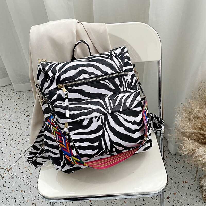 Plecak damski wzor zebry plecak o duzej pojemnosci plecak damski plecaki podrozne torby szkolne na ramie plecak Mochila