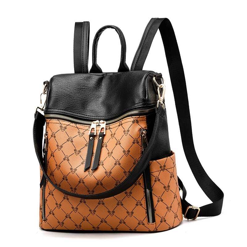 New Arrival Mochila Feminina kobiety plecak Pu skora Retro kobieta tornistry szerszy pasek nastoletnia dziewczyna torby podrozne na ramie