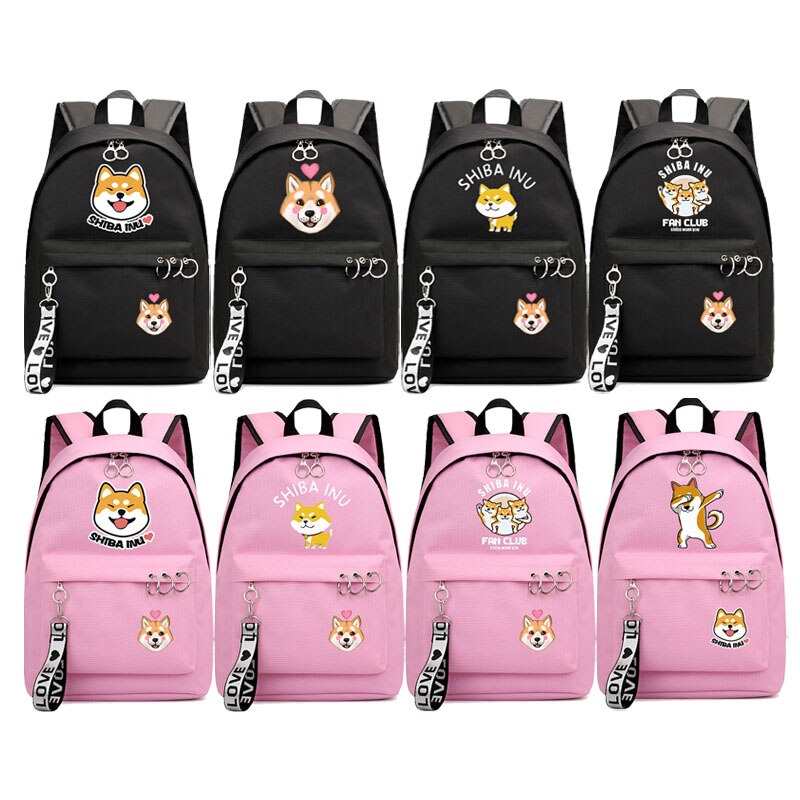 sliczne Shiba Inu plecak dla chlopcow dziewczat tornister Bookbags o duzej pojemnosci plecaki kobiety plecak podrozy plecak Laptop Mochilas
