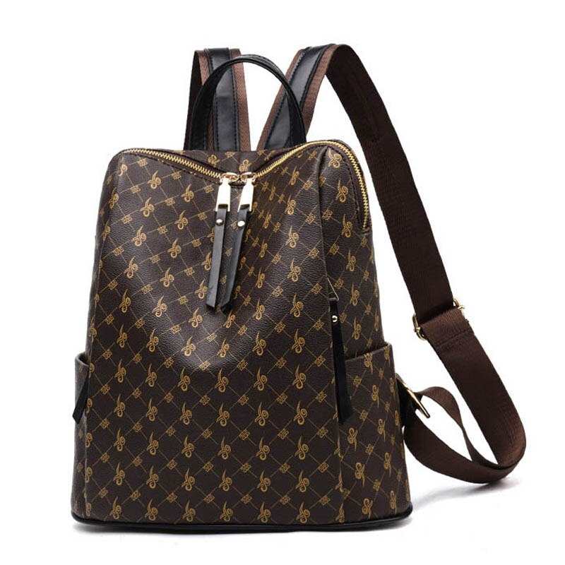 Moda damska plecak PU skora Retro kobiece tornistry nastoletnia dziewczyna plecak podrozny na ksiazki torby na ramie nadruk w litery