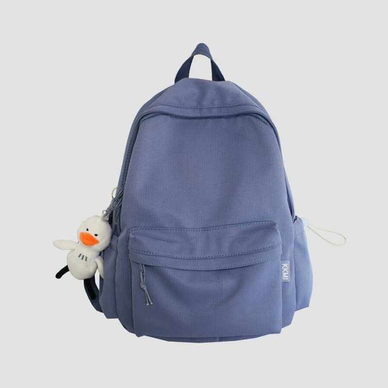 Moda damska plecak prosty jednolity kolor tornister dla dziewczynek duza pojemnosc powlekane nylonowe plecaki podrozne plecaki podrozne