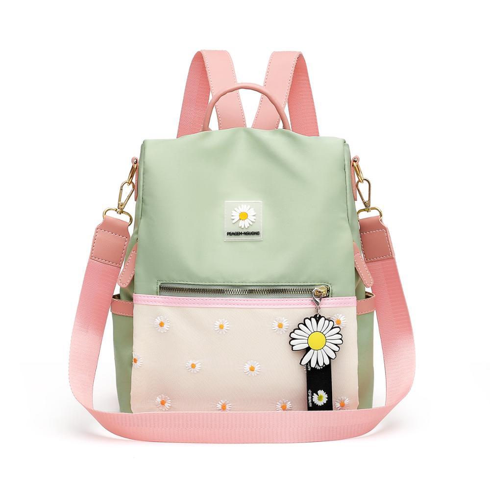 Preppy Fresh Daisy Pendant Backpack Students Bookbag Waterproof Travel Bagpack School Bags Girls Kawaii Laptop WOMEN Rucksack