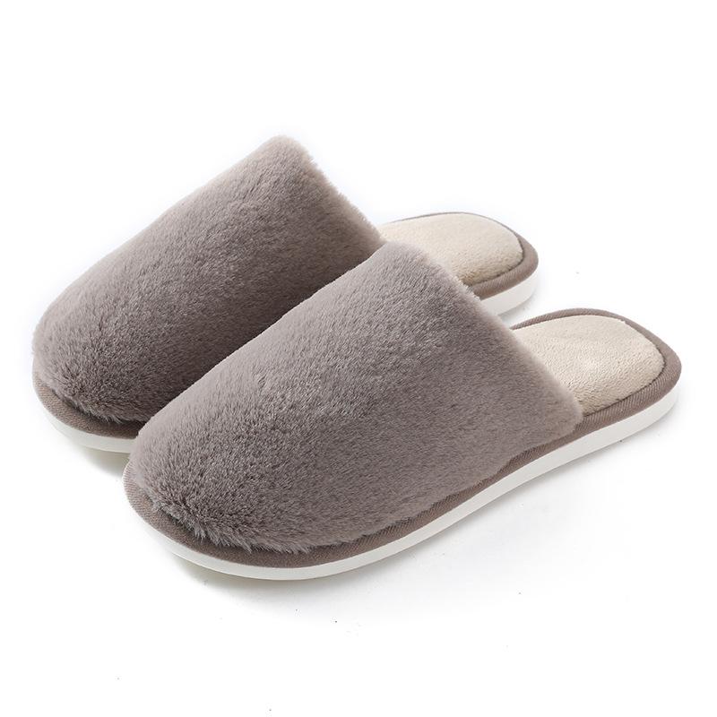 Women's Slippers for Home New Flannel Indoor Slippers Couple Suede Ladies Slippers Short Plush Bedroom Warm Shoes Non Slip