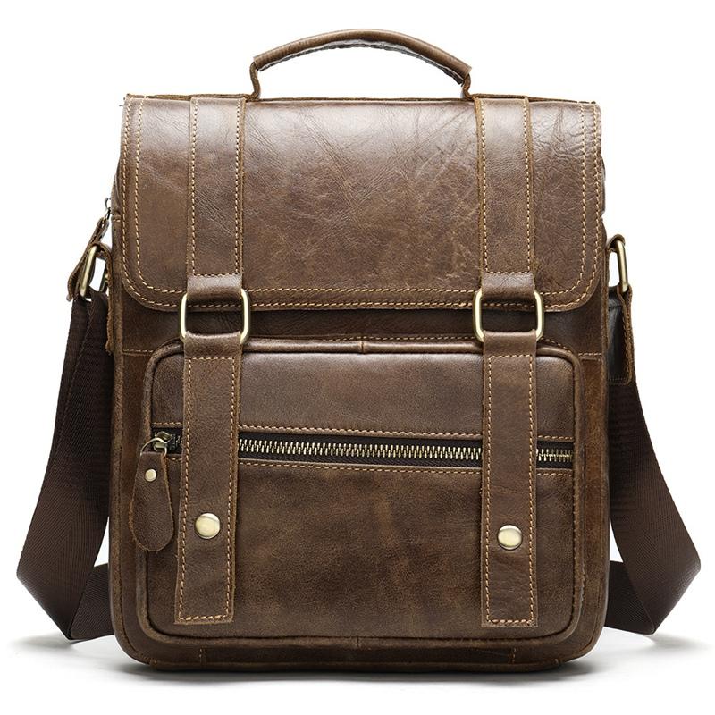 Leather Men' Shoulder Bags for Men Leather Bag Small Mens Crossbody Bag Male Flap Messenger Bags Vintage Men