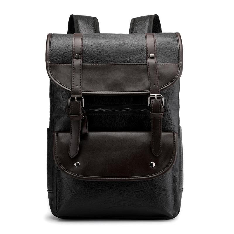 Vintage Men Backpack for Teenage School Bags Male Large Capacity Laptop Backpacks Leather Travel Bags