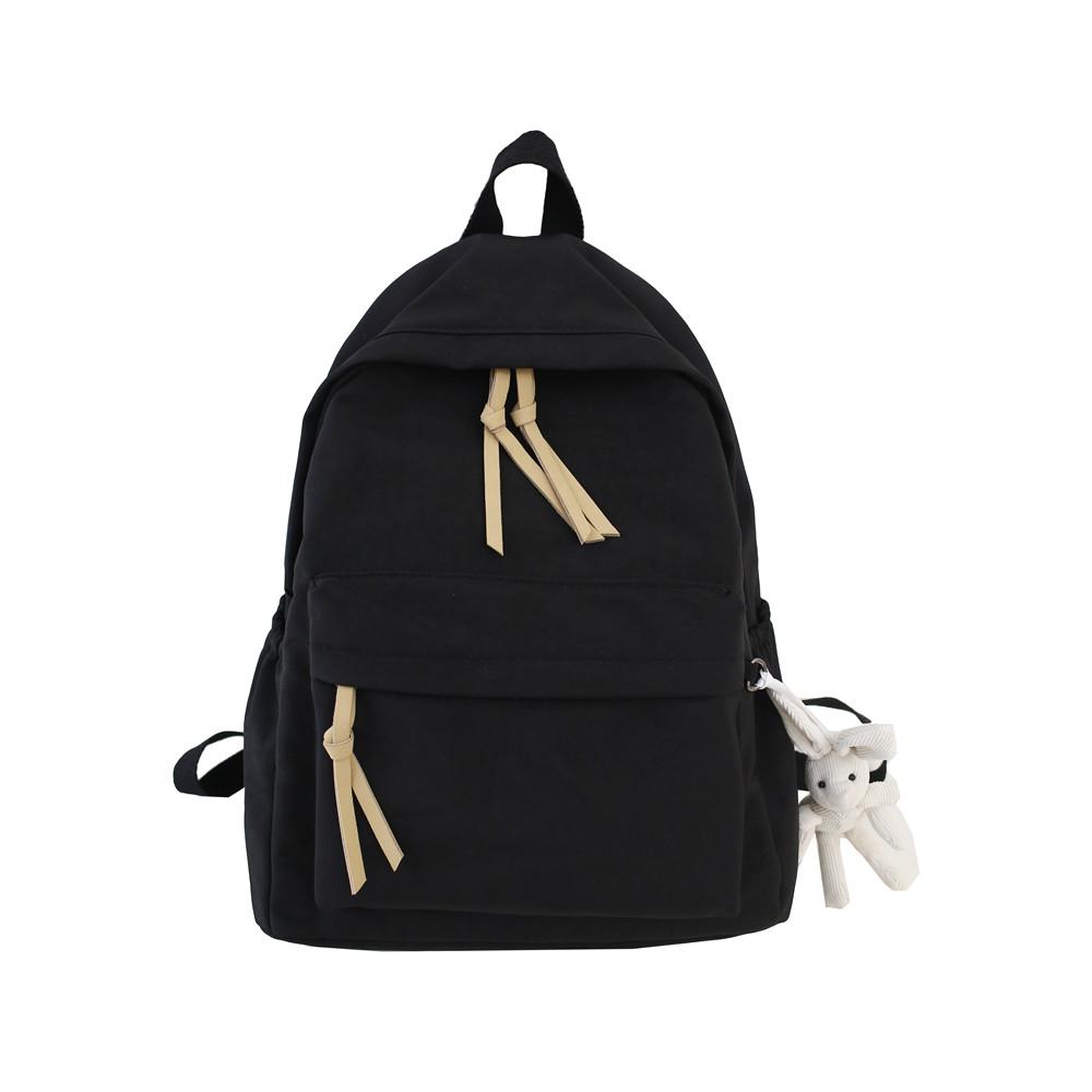 Solid Black Backpack Water Proof Oxford School Bag Unsex Contracted joker Leisure Or Travel Bag Preppy Style Shoulder Bag