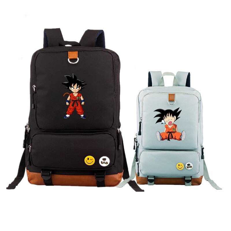 Cartoon Unisex plecak Son Goku szkolne torby Anime plecak na laptopa duzy plecak podrozny Kakarotto Bookbag plecak dla kobiet
