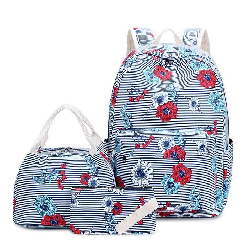 Kobiety 3 sztuk zestaw plecaki szkolne Student tornister mody plecak dla nastolatek plecak mochila torba na ramie
