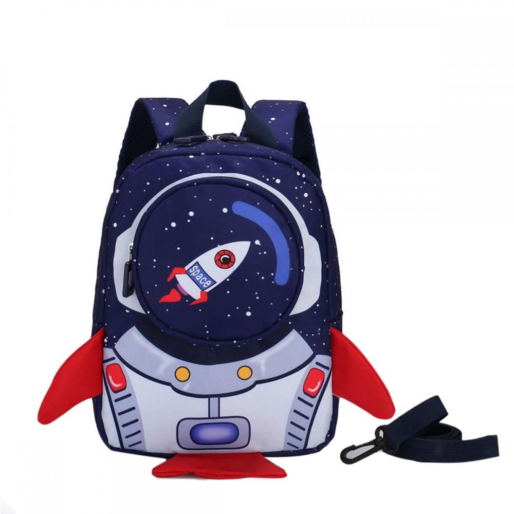New Kids Backpack with Safety Leash Lovely Children 3D Cartoon Rocket Lightweight School Bags Bookbag Shoulder Bag Backpacks