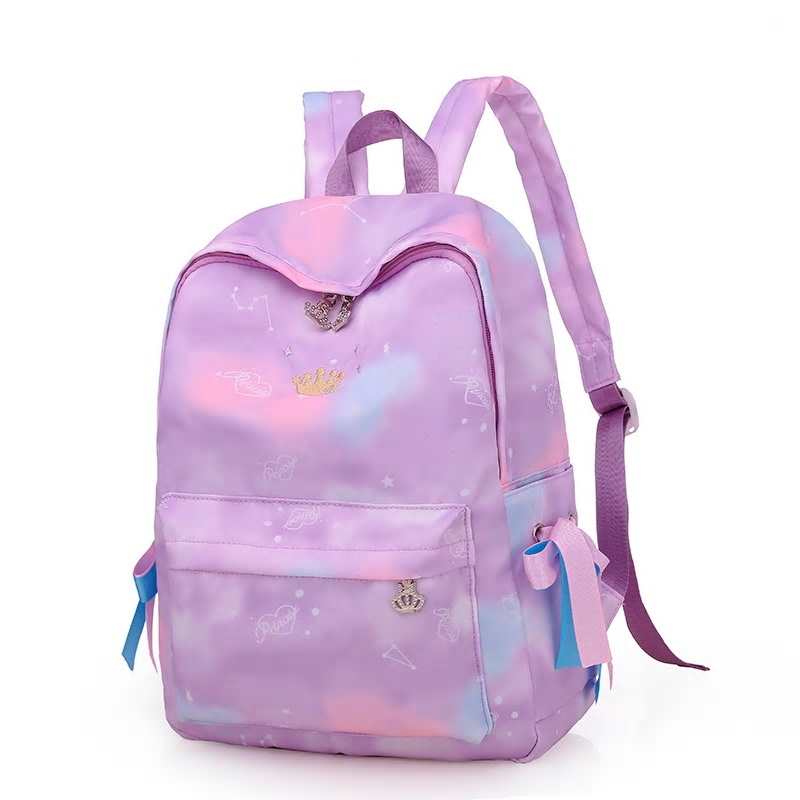 Waterproof Solid Color Nylon WOMEN Backpack Female Large Capacity Schoolbag Vintage Girl Shoulder Bags Travel Bag Bolsa Feminina