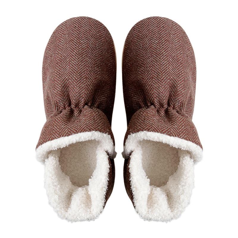 Women's slippers comfortable plush slippers female shoes home slipper striped cotton slippers non slip
