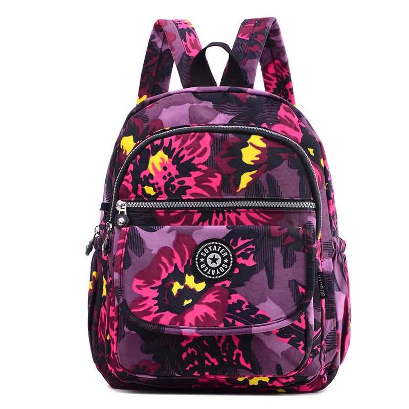 Modne kwiatowe wzory kobiety plecak podrozny wysokiej jakosci trwaly nylonowy plecak zenski plecak szkolny o duzej pojemnosci