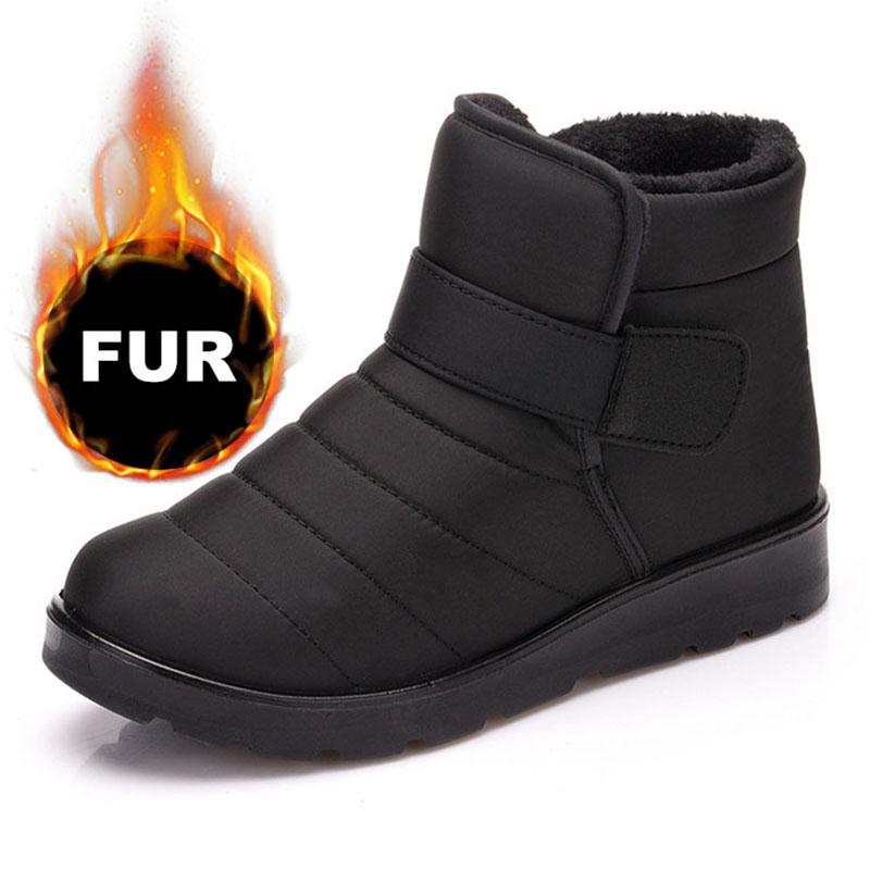 Winter Shoes Woman Waterproof Boots Women Snow Warm Fur Women's Winter Boots Slip On Winter Boots Women Unisex Boots Plush