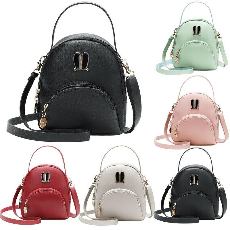 Fashion New WOMEN Girls Small School Bag PU Leather Backpack Female Mini Rucksack Purse Travel Handbag Bolso