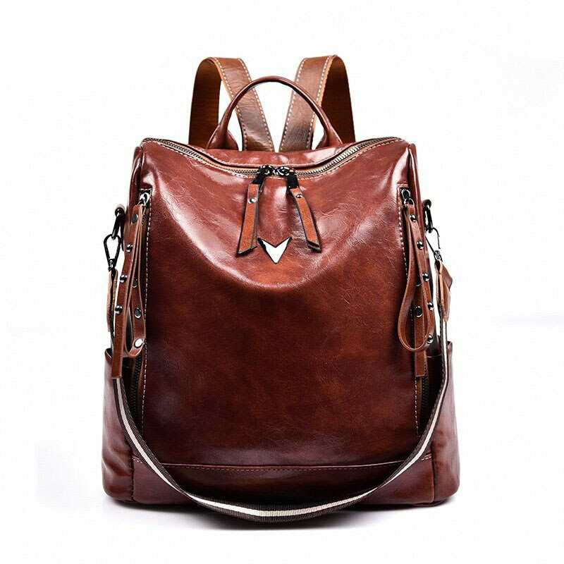 Moda damska 3 w 1 plecak retro PU skorzana tornister dziewczyna antykradziezowa pani wielofunkcyjna luksusowa torba prosty plecak podrozny