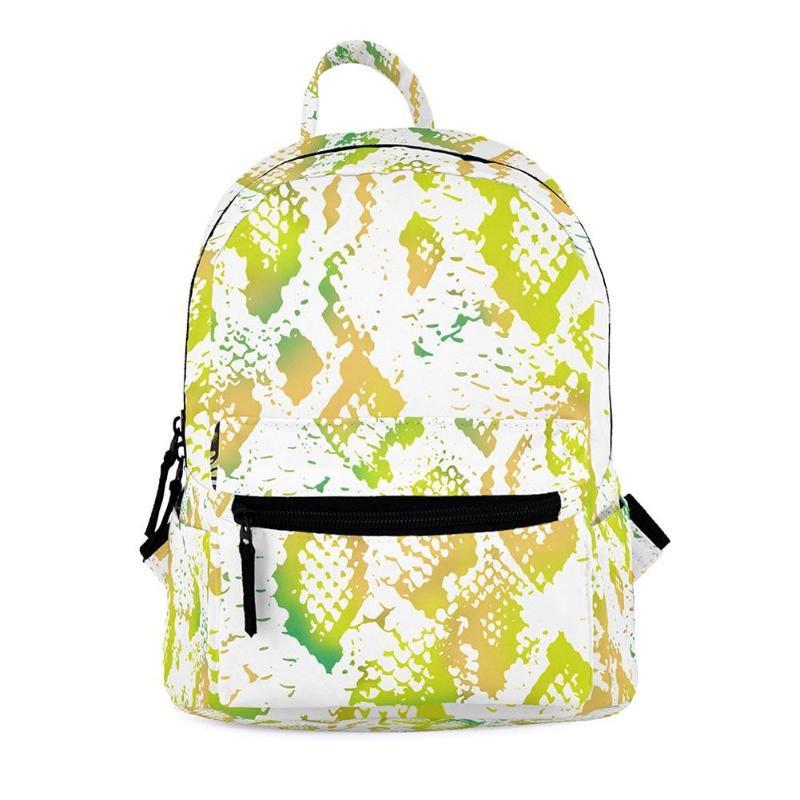 Fashion 3D Digital Snake Printed Backpack Girls Kids Children Mini Travel Shoulder Schoolbag