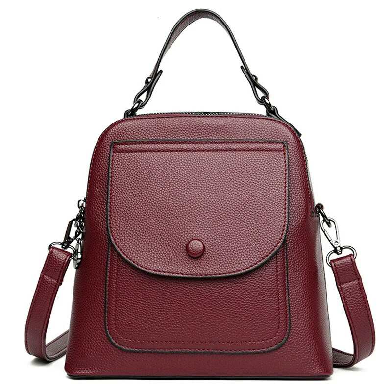 Na co dzien kobiety maly plecak wielofunkcyjny wysokiej jakosci PU skorzane plecaki do szkoly nastolatki dziewczyny marka projektant Bookbags