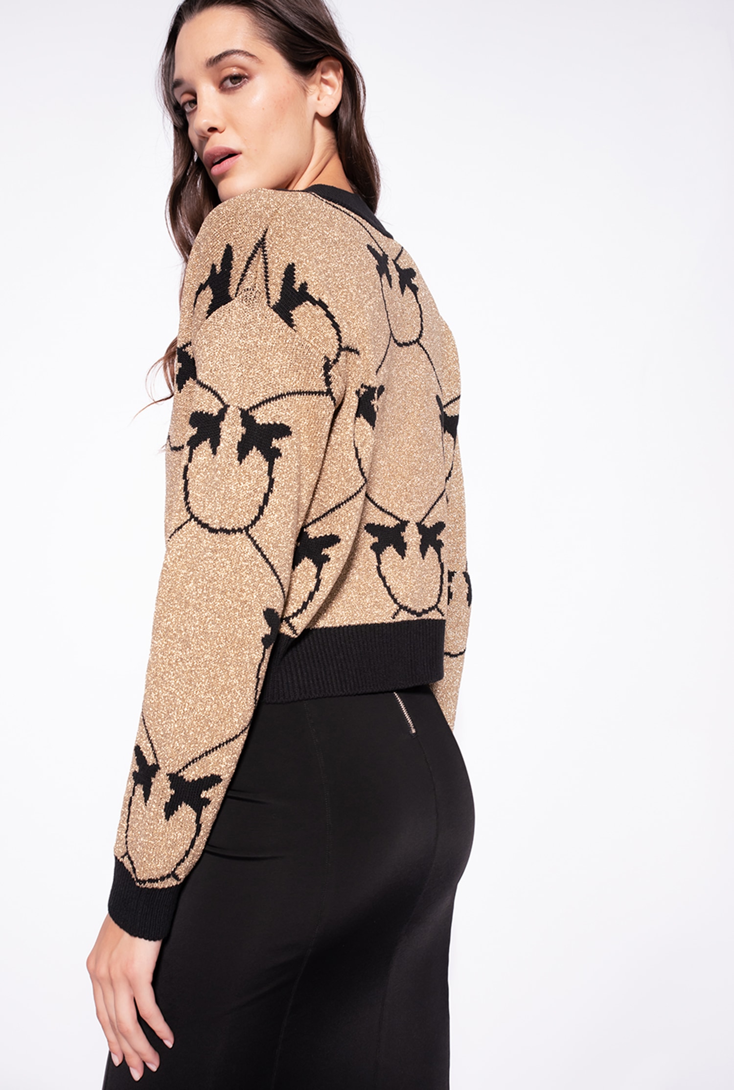 Cropped Monogram jacquard cardigan
