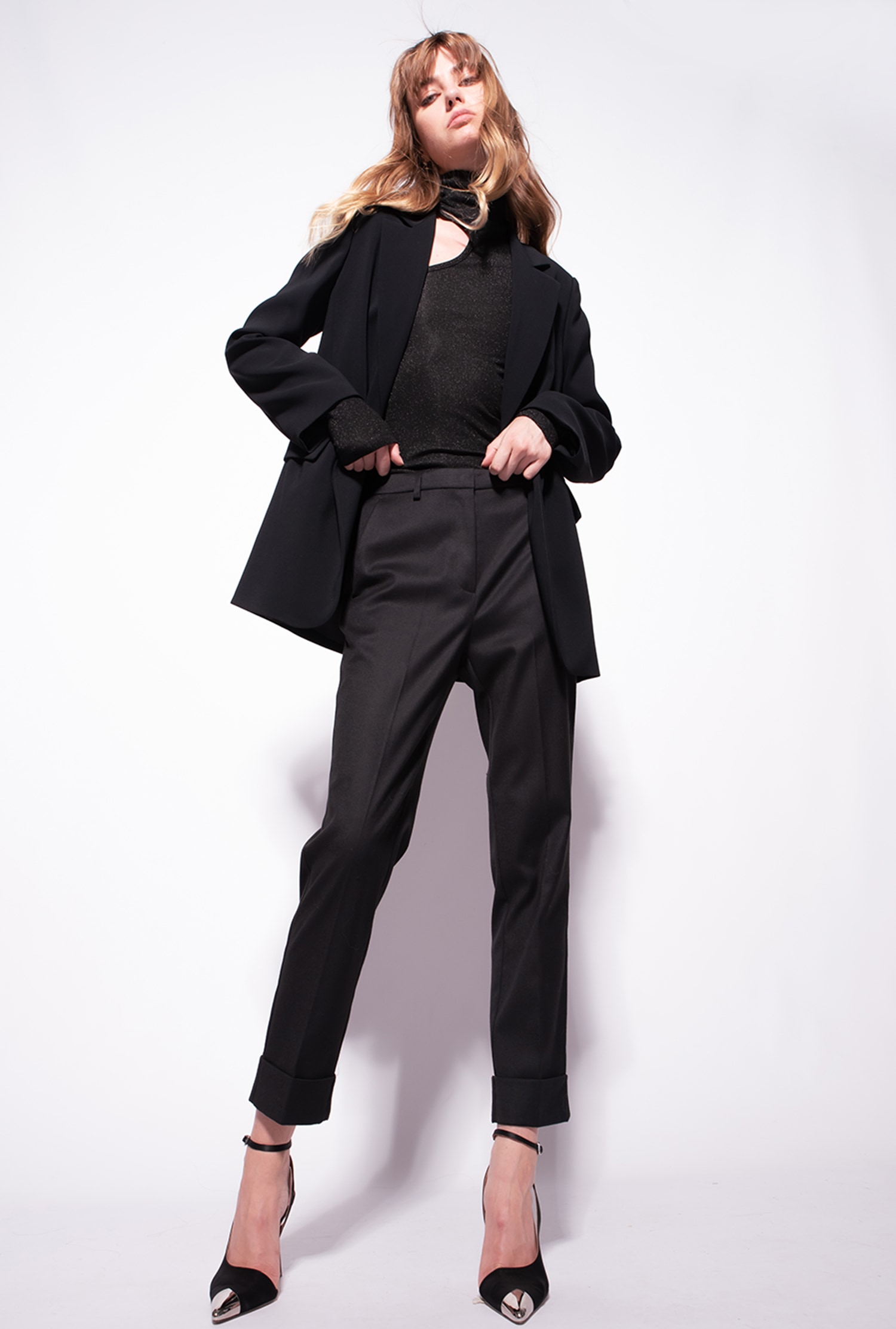 Single-breasted stretch crêpe blazer