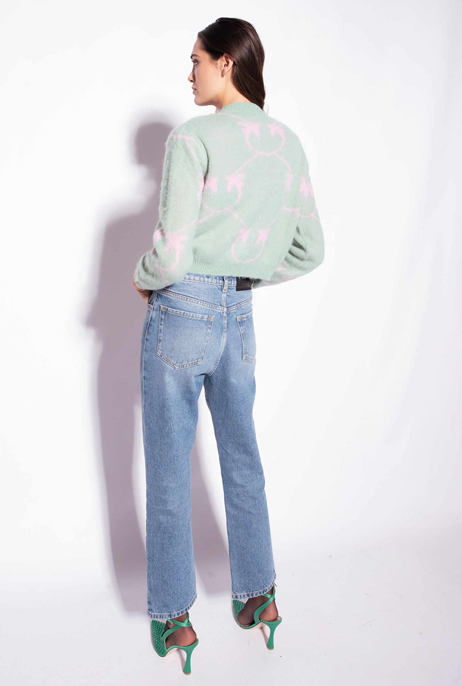 Cropped Monogram jacquard cardigan