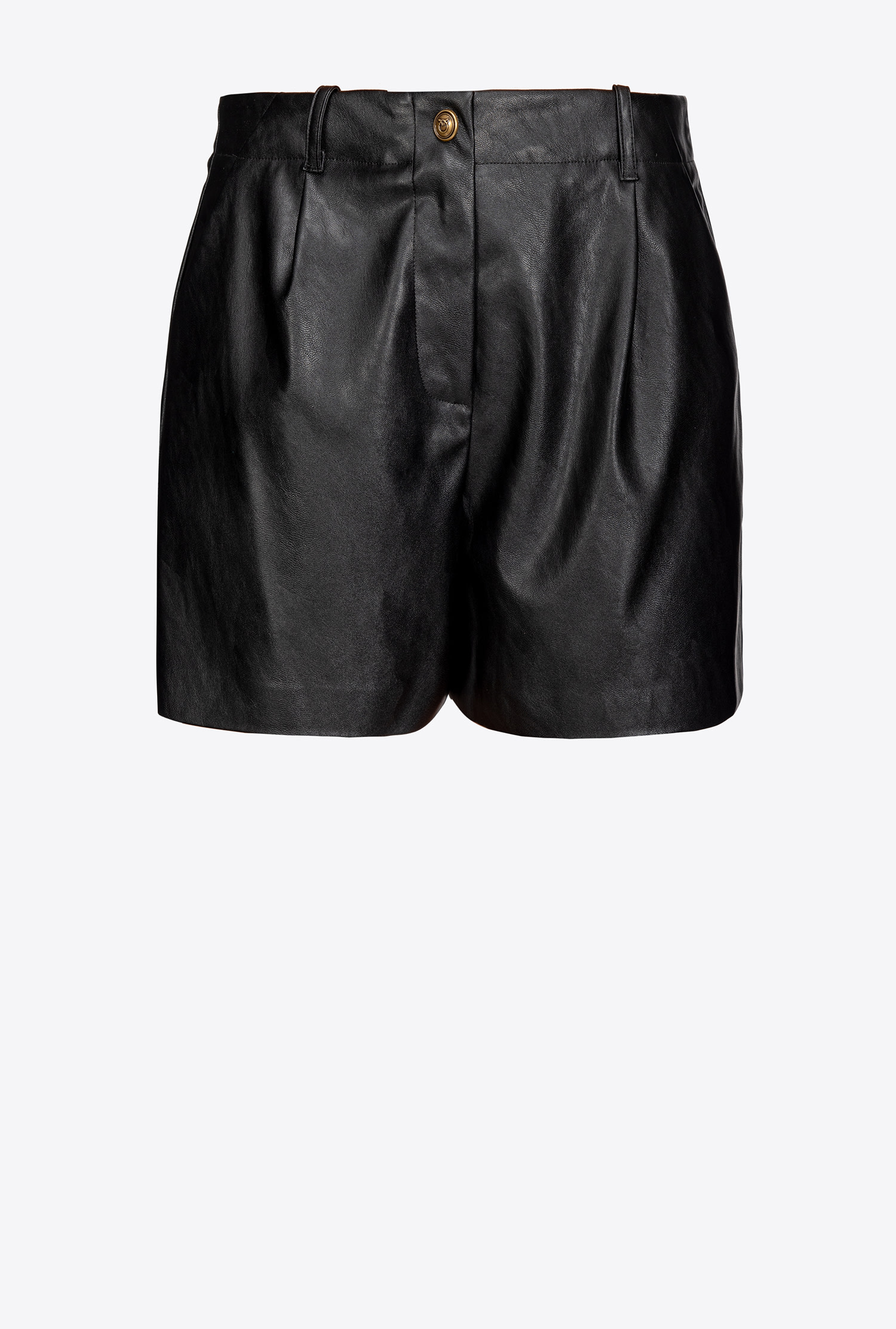 Leather-effect shorts