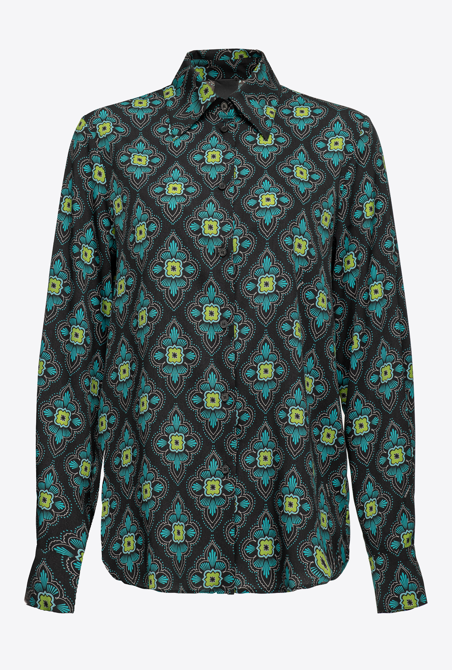 Geometric floral shirt