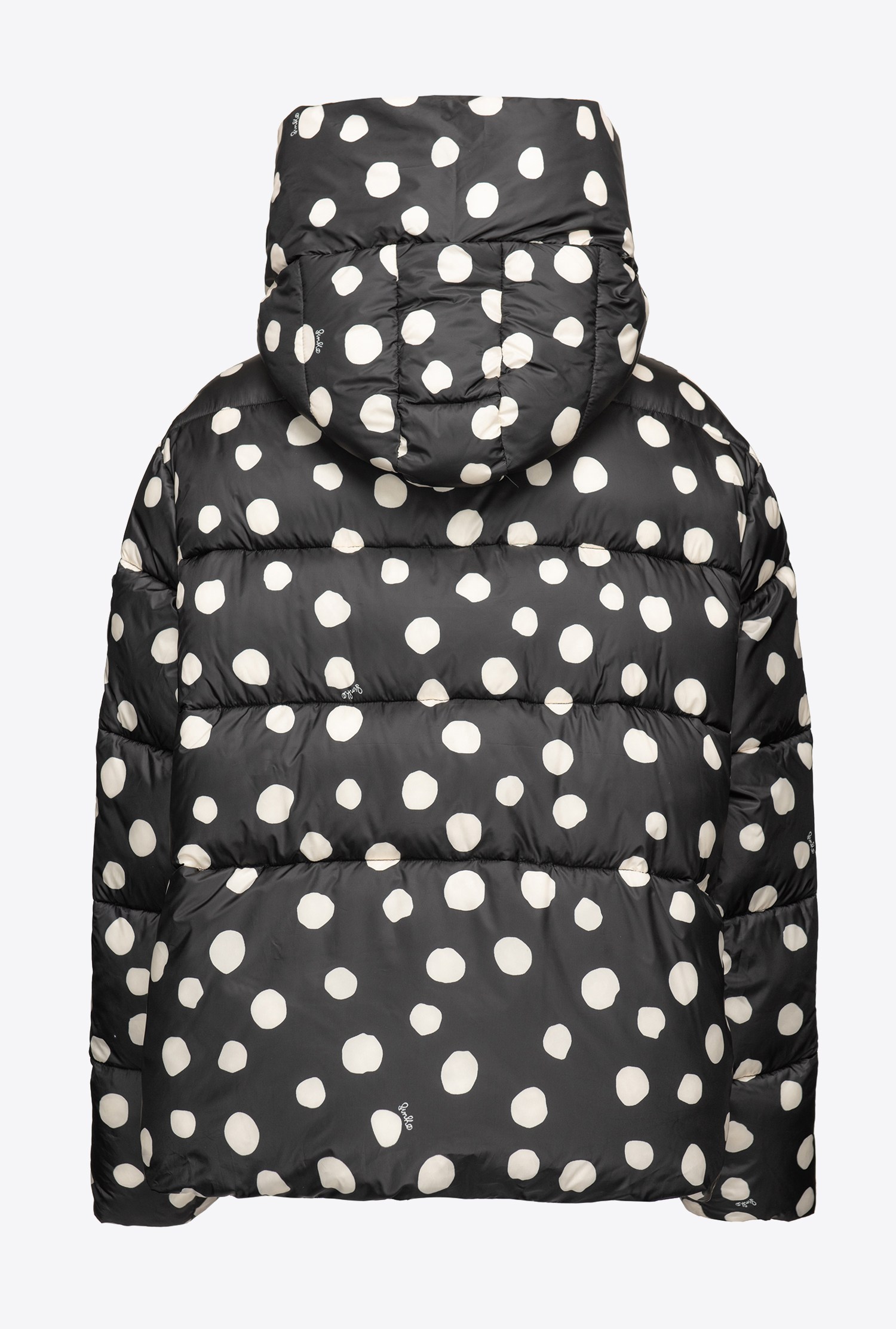 Polka-dot down jacket