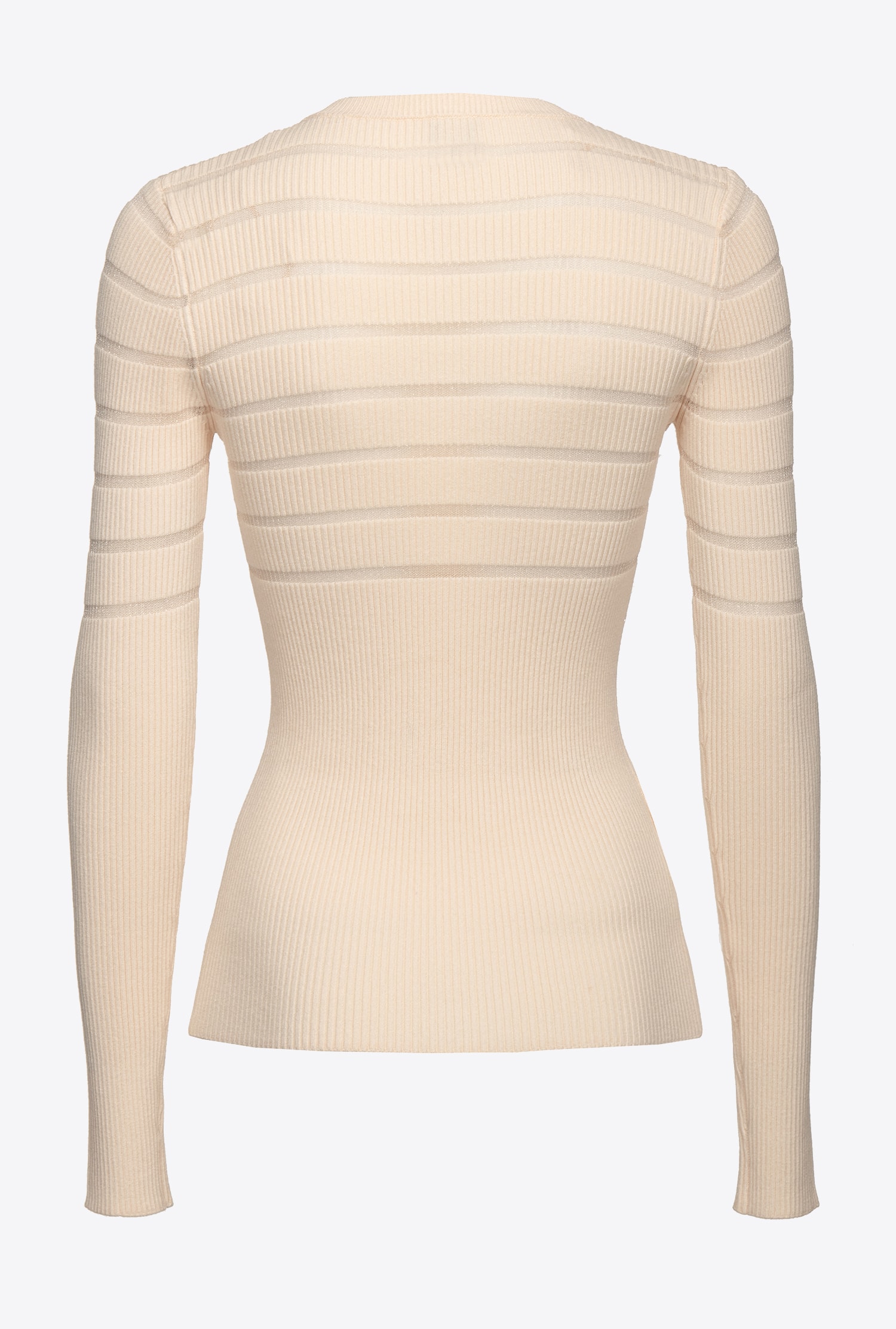 Long-sleeved lurex striped sweater