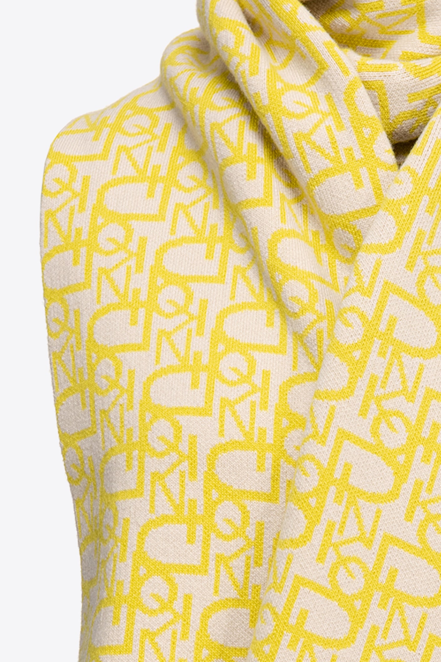 Cashmere jacquard scarf