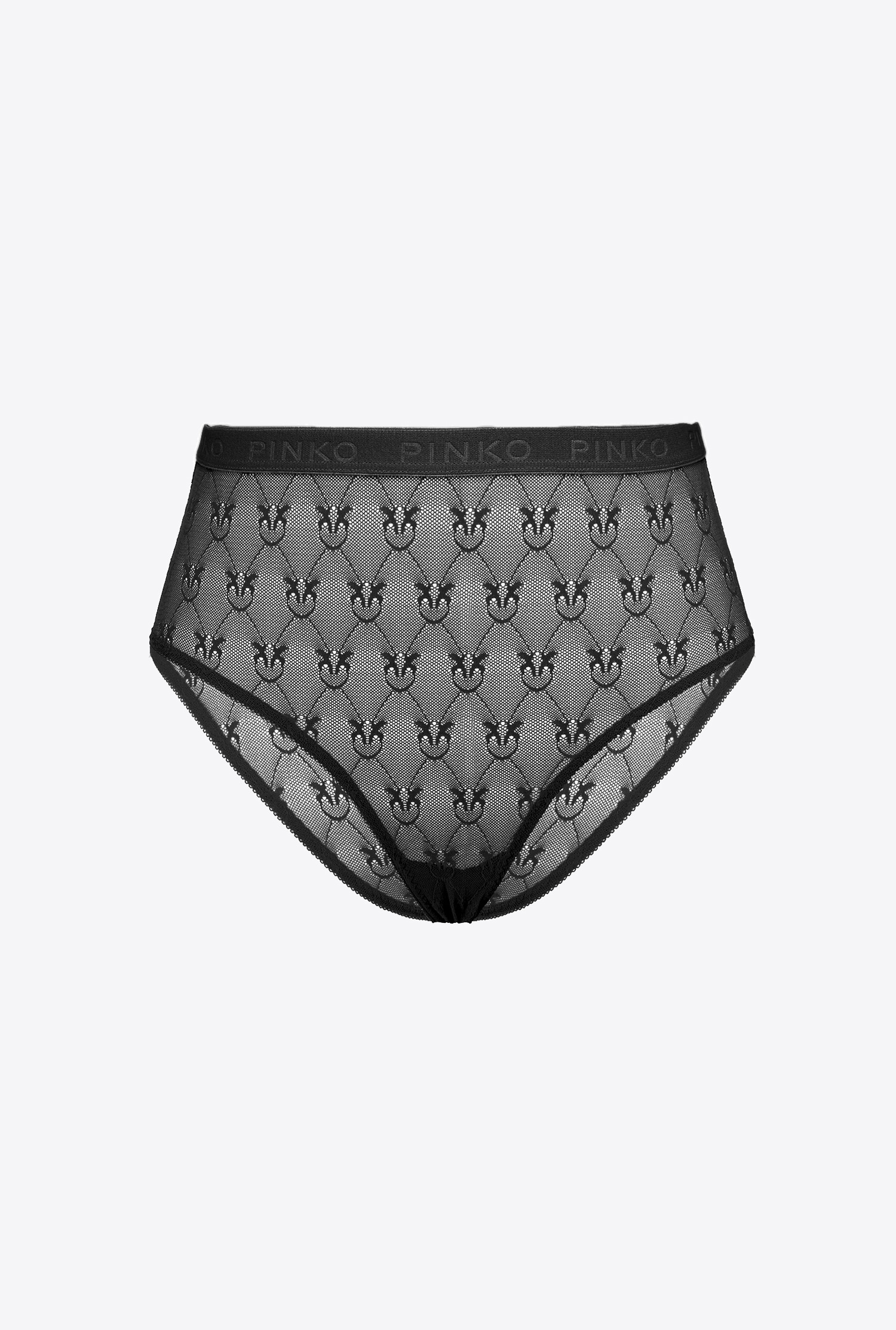 High-waisted lace briefs