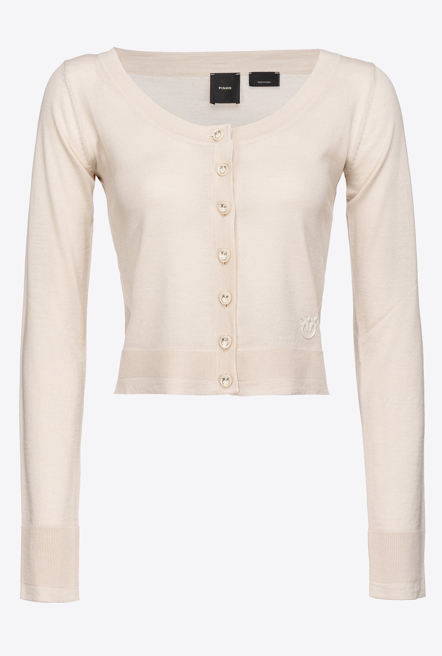 Cropped colour-block cardigan