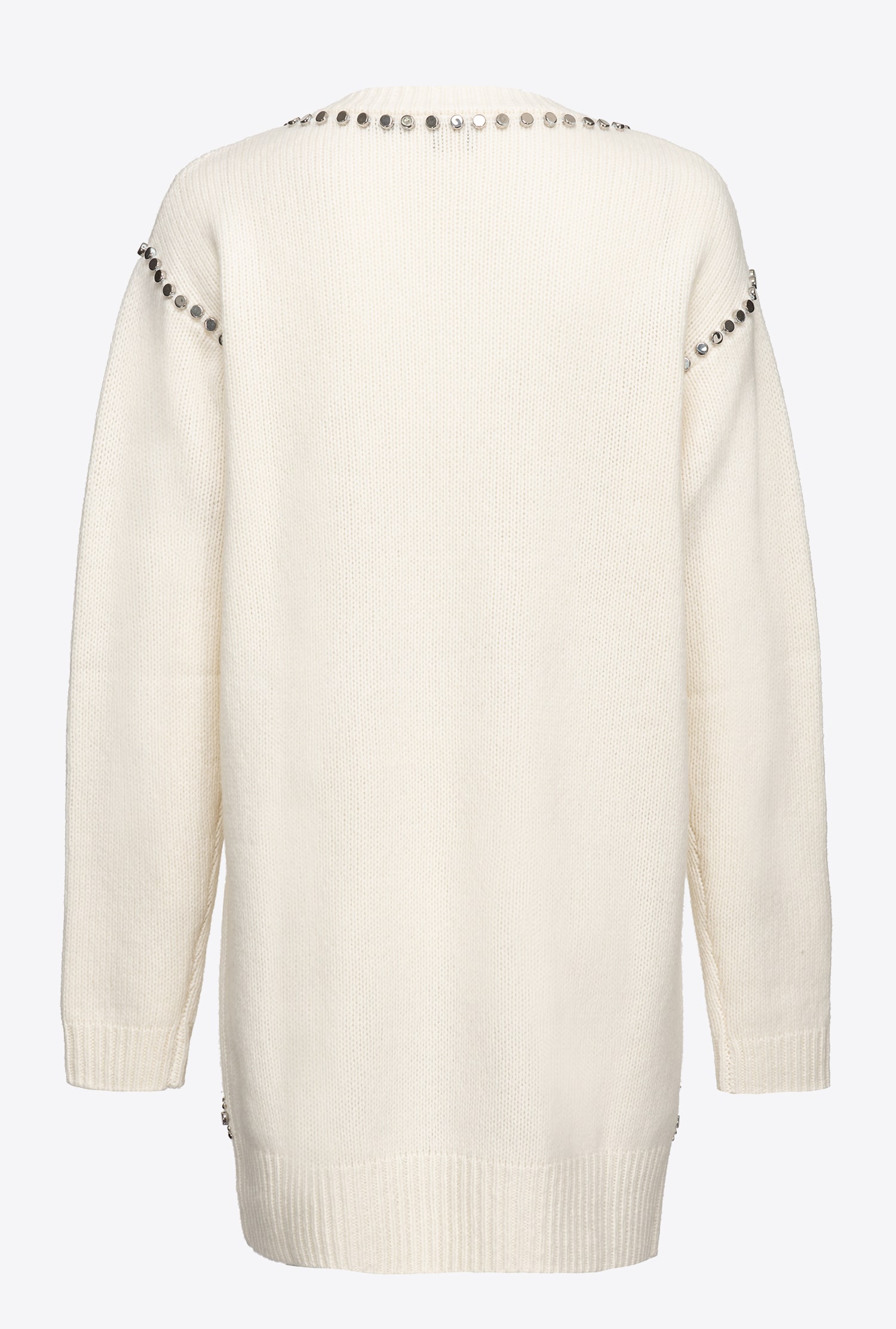 Knit dress with metal embellishment