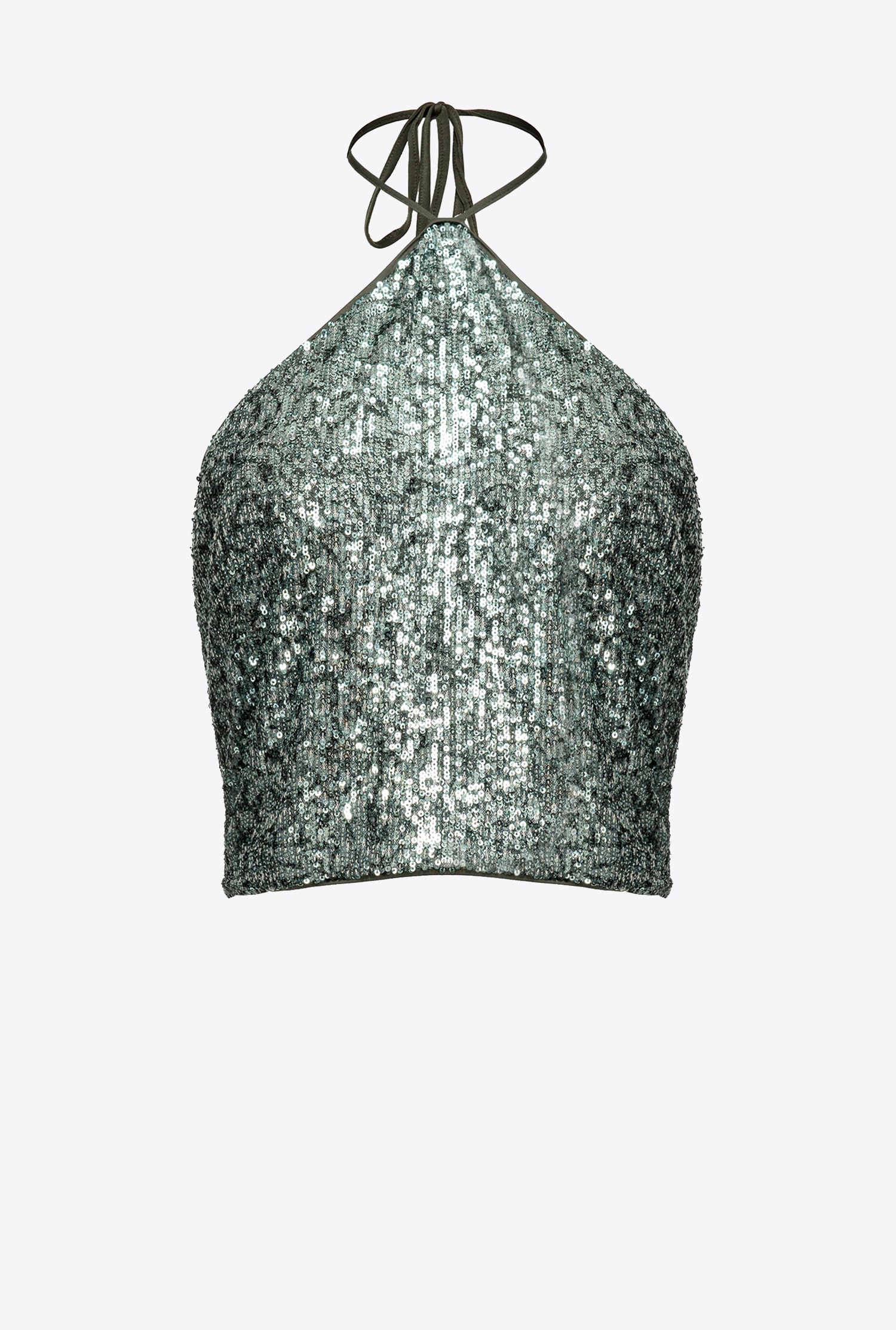 Floral sequinned top