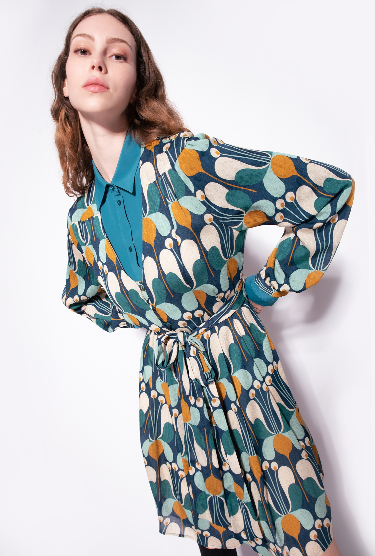 Flowing liberty floral mini dress