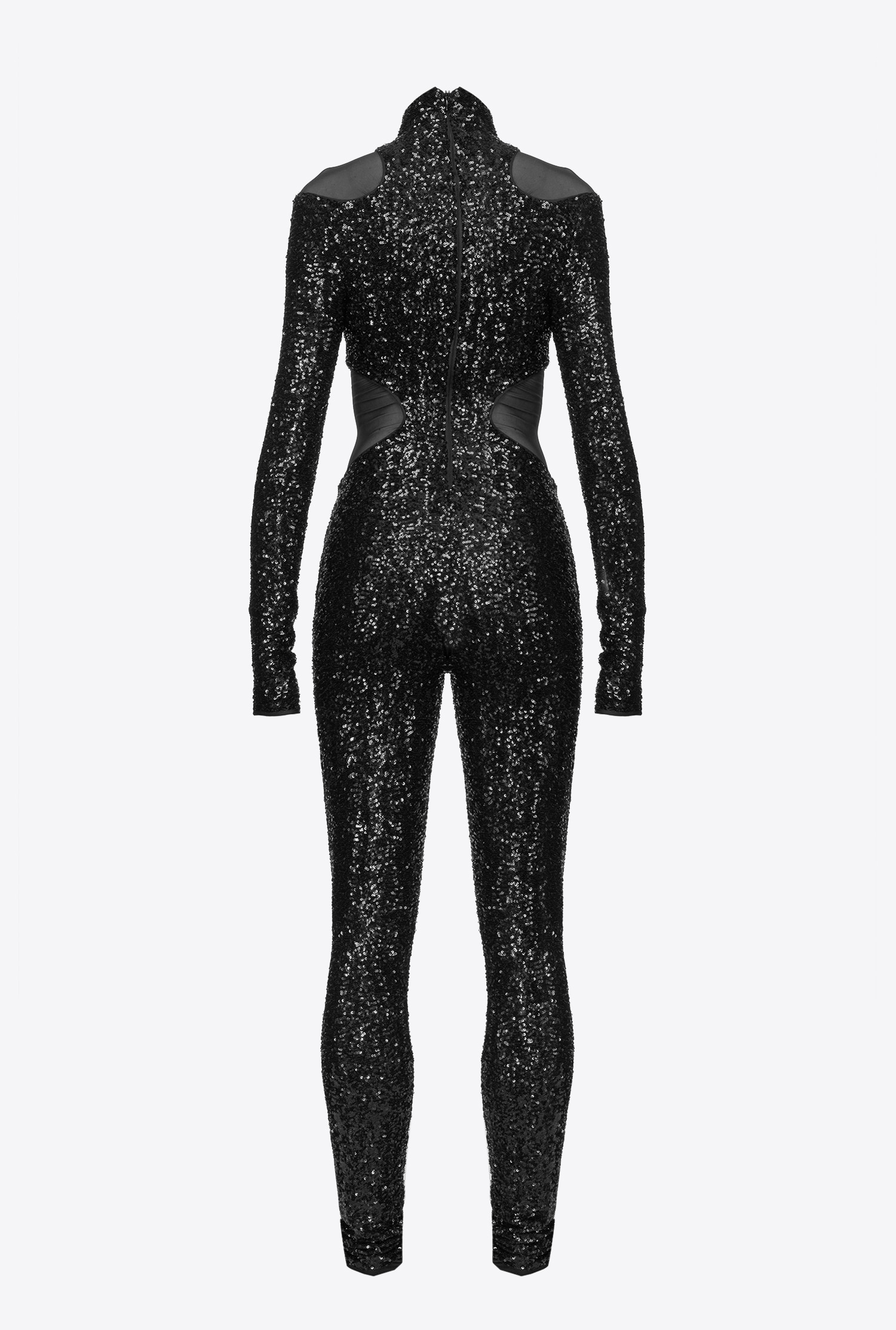 Tulle jumpsuit with sequins