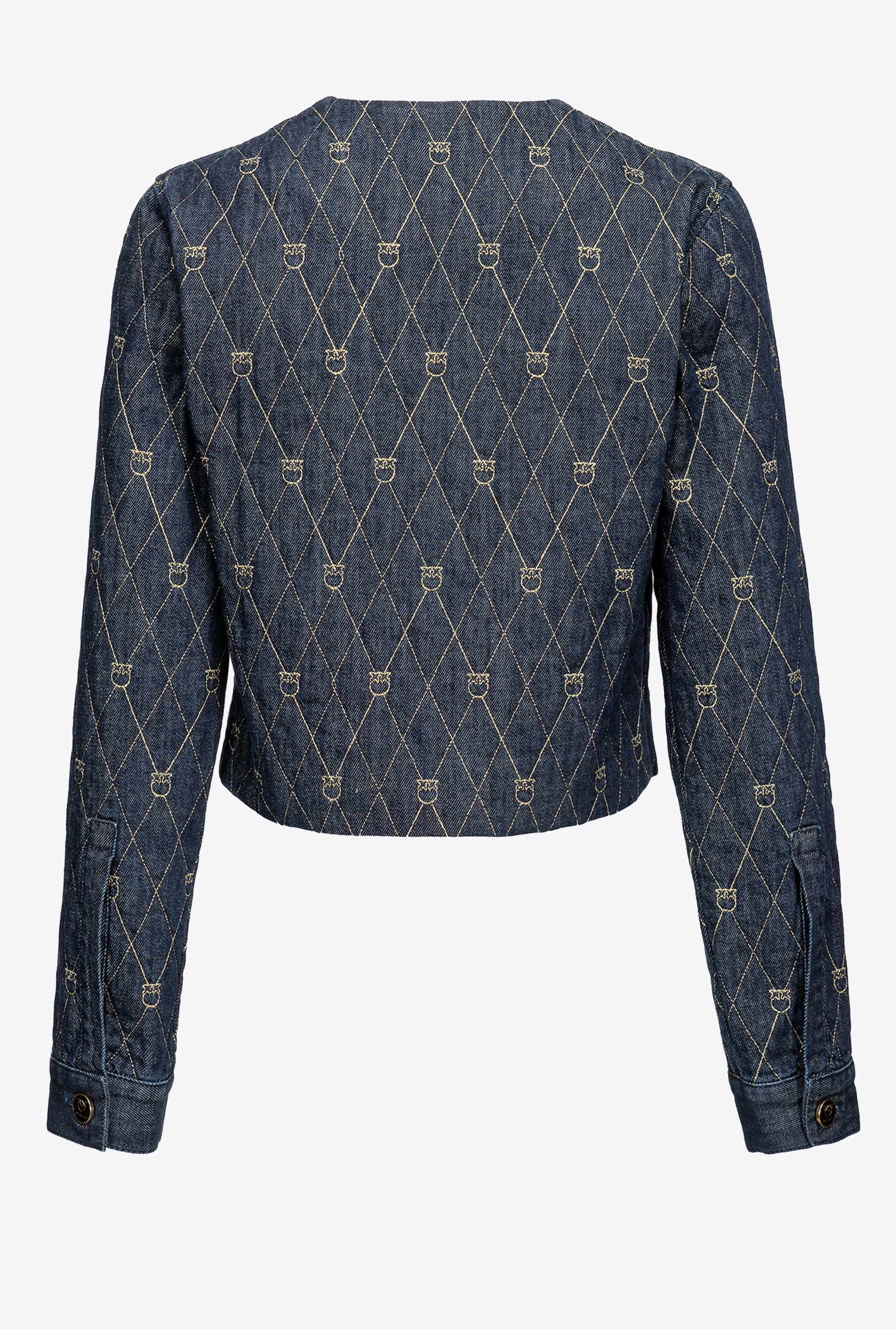 Quilted boxy denim jacket