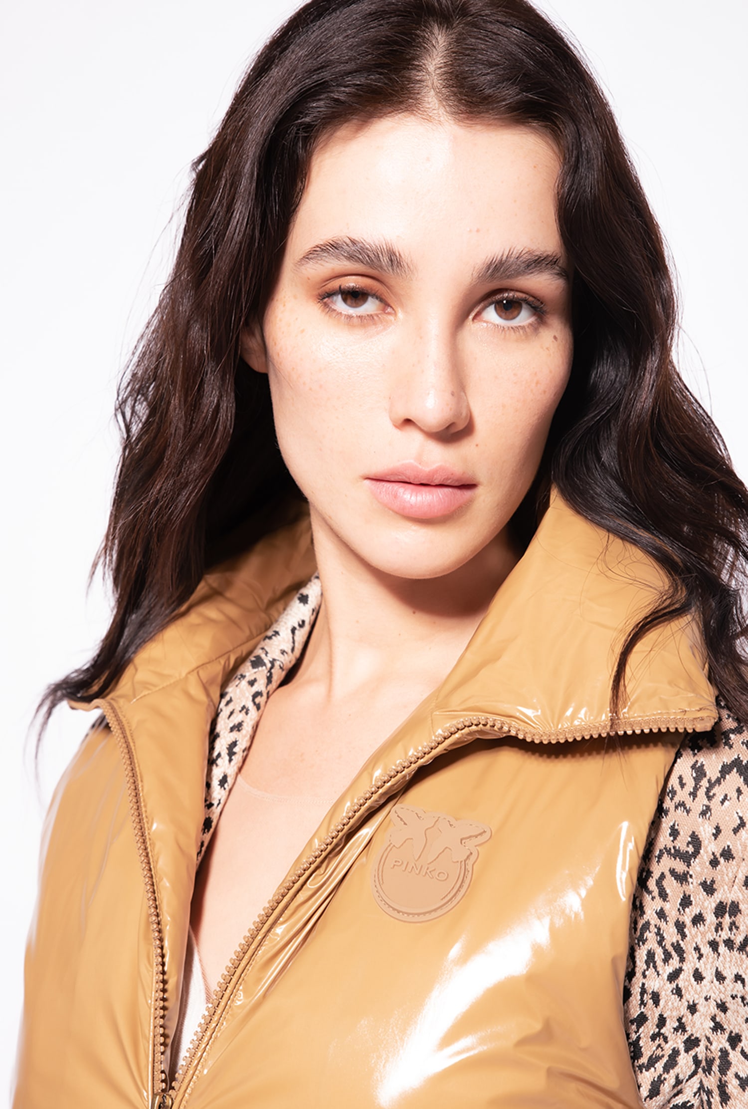 Padded crystal nylon vest