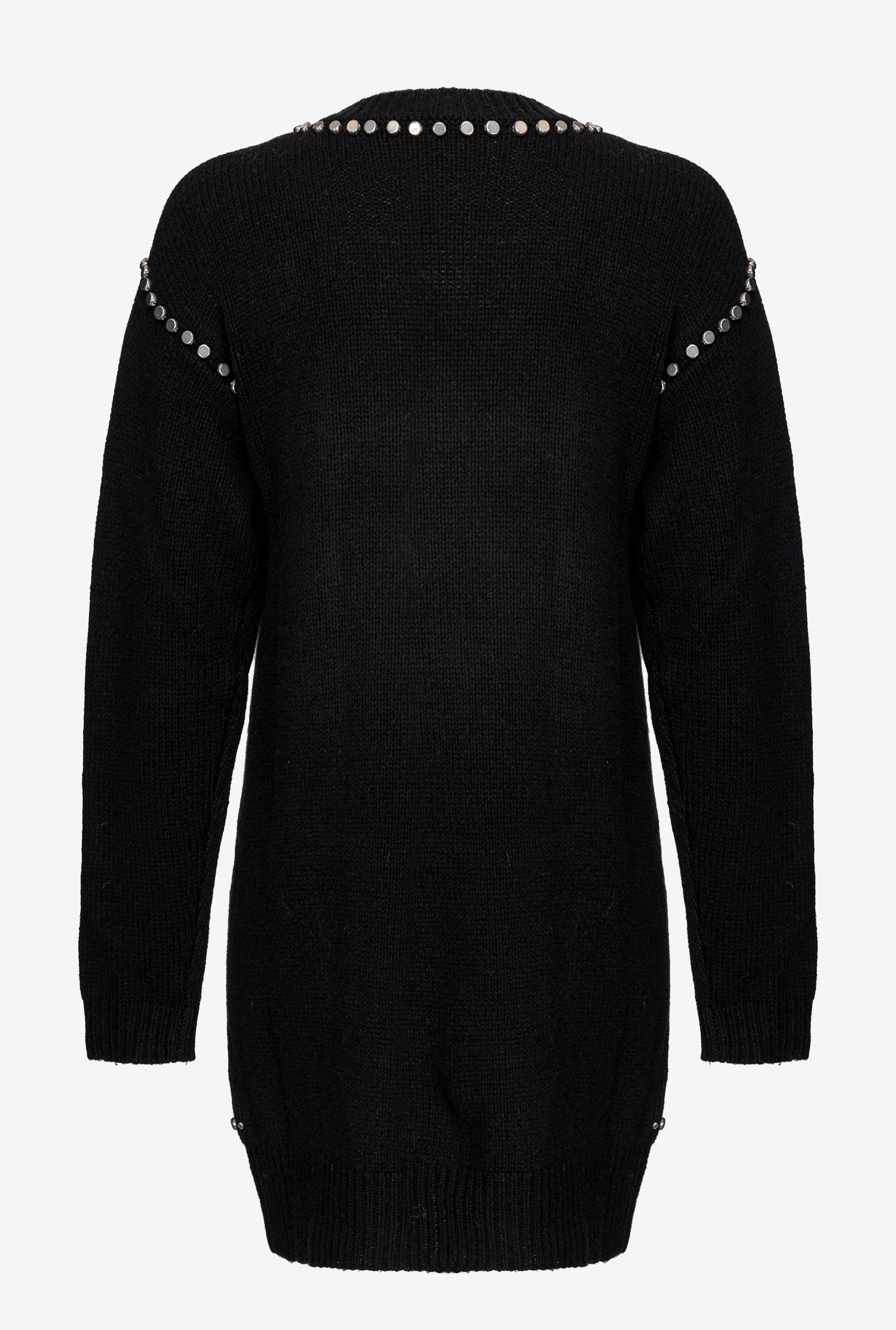 Knit dress with metal embellishment