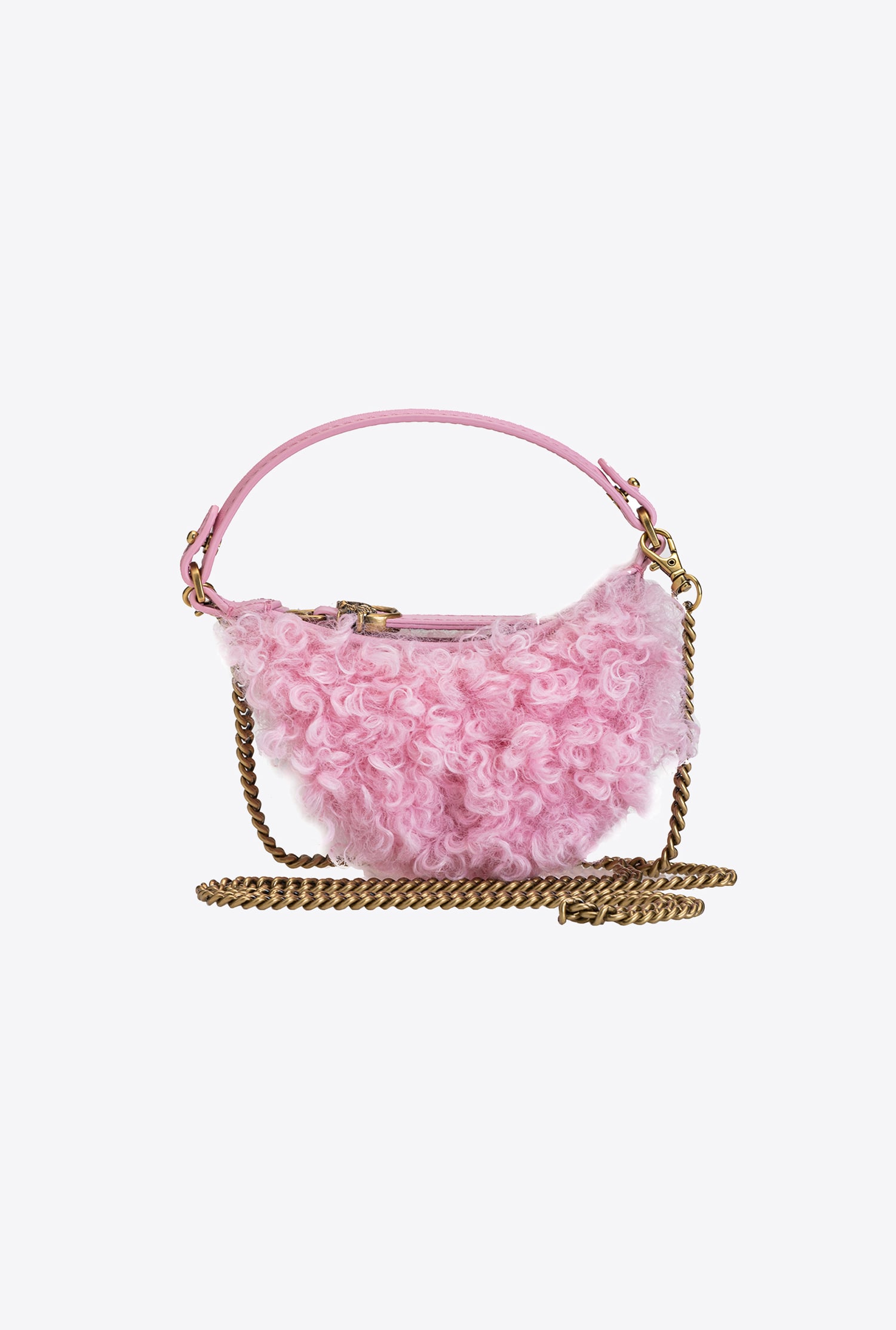 Micro Long Half Moon Bag Eco Sheepskin