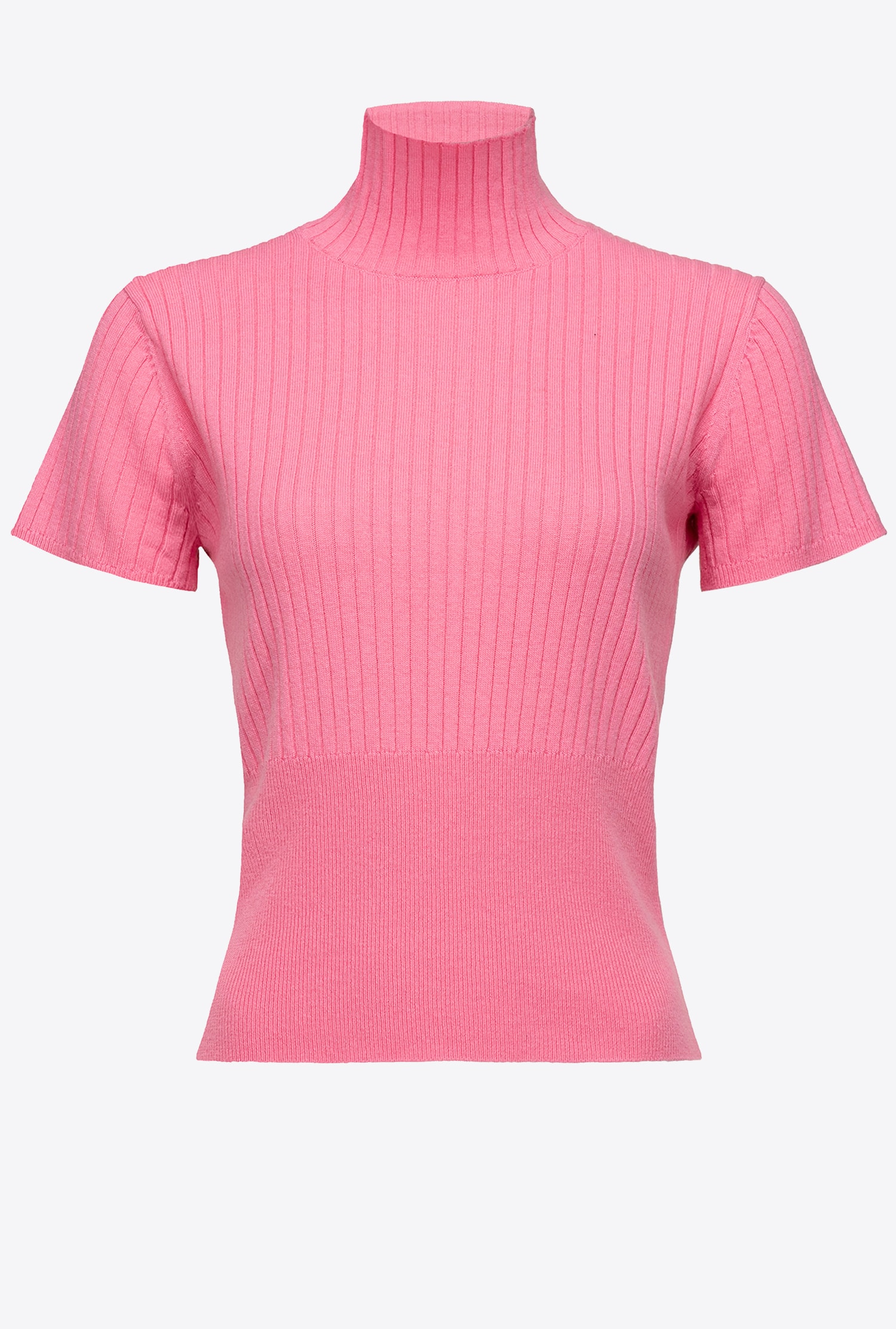 Short-sleeved ribbed top