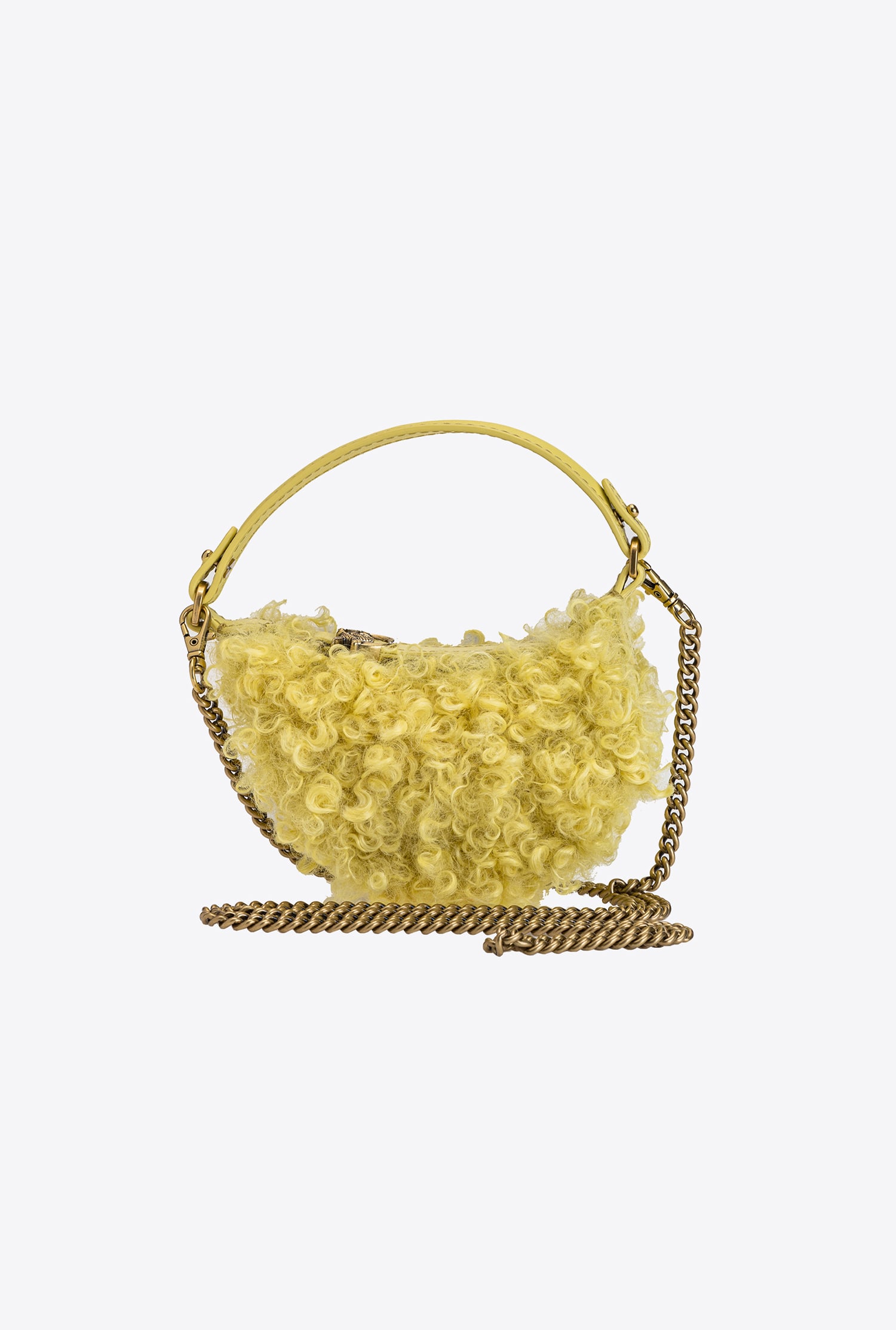 Micro Long Half Moon Bag Eco Sheepskin