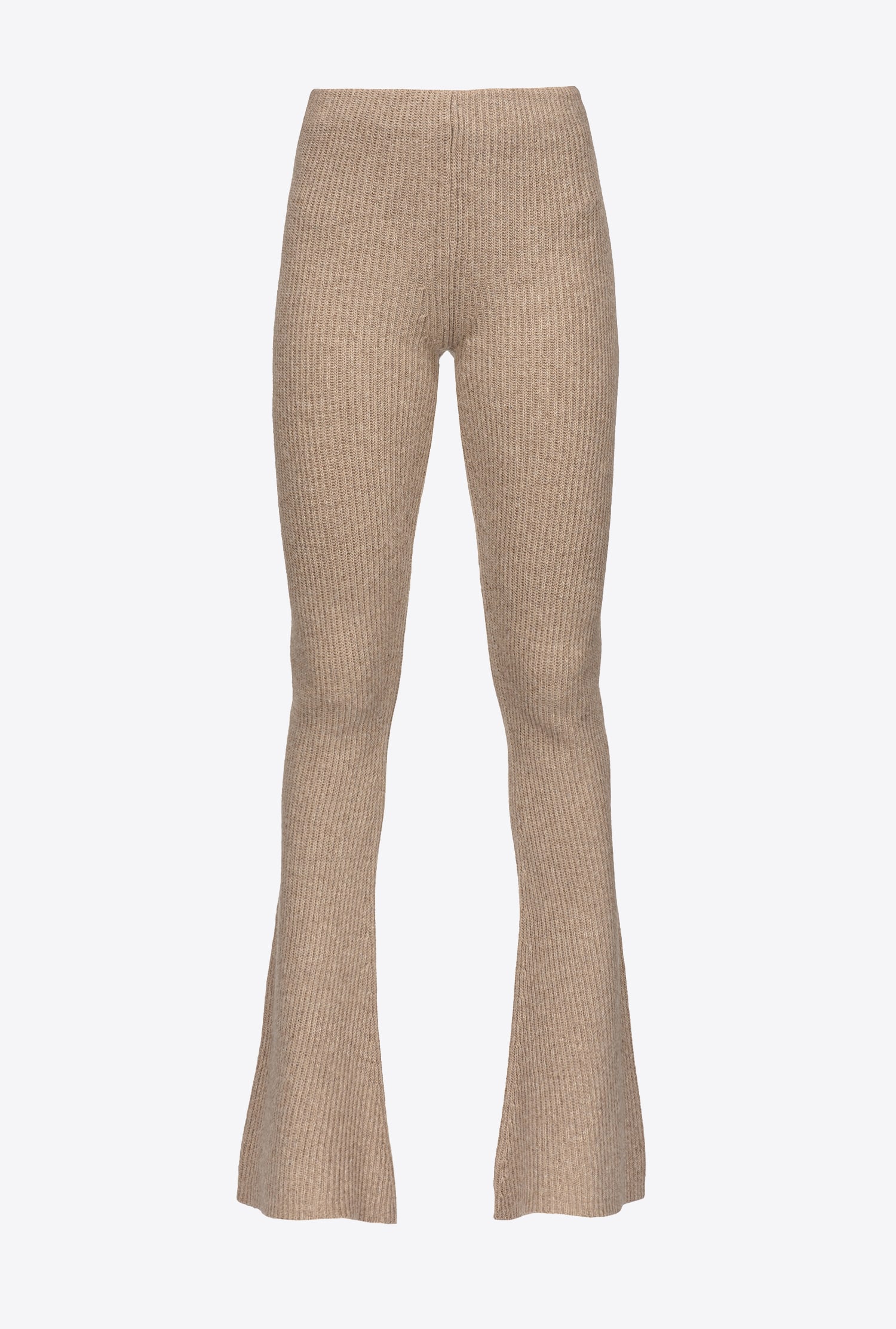 Men's ribbed knit flared trousers