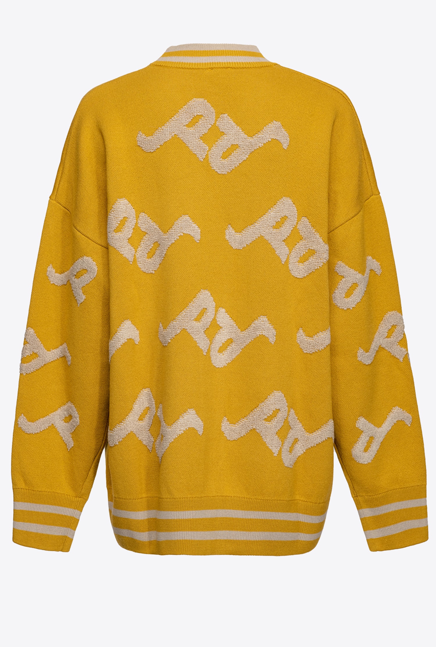 Jacquard college cardigan with logo