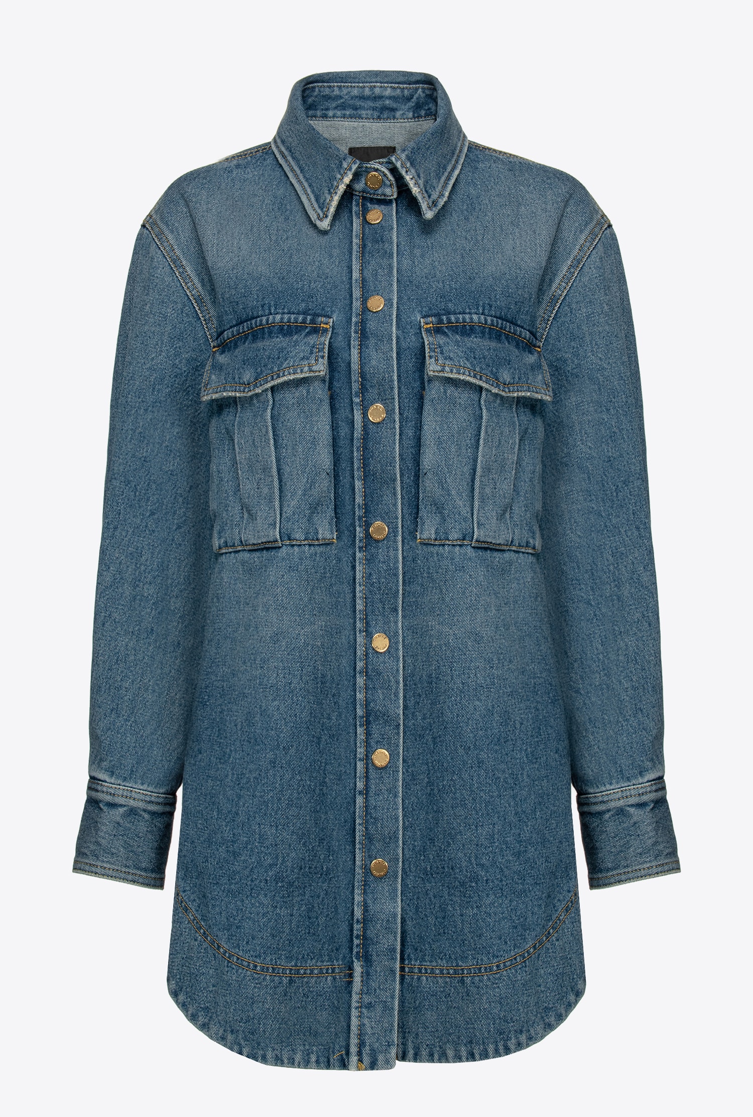 Long denim jacket