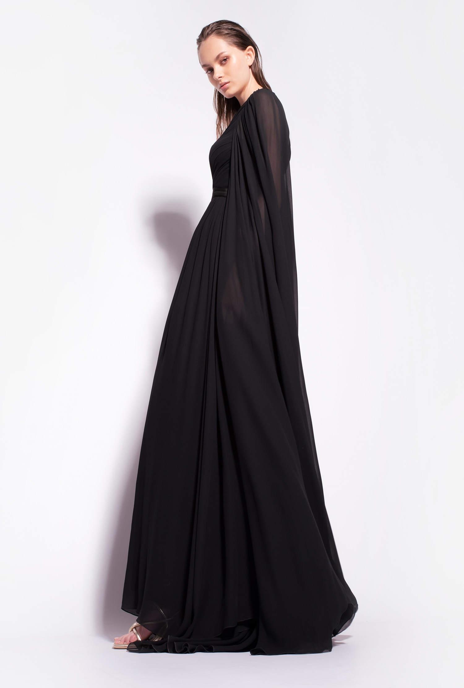 Extra long-sleeved dress