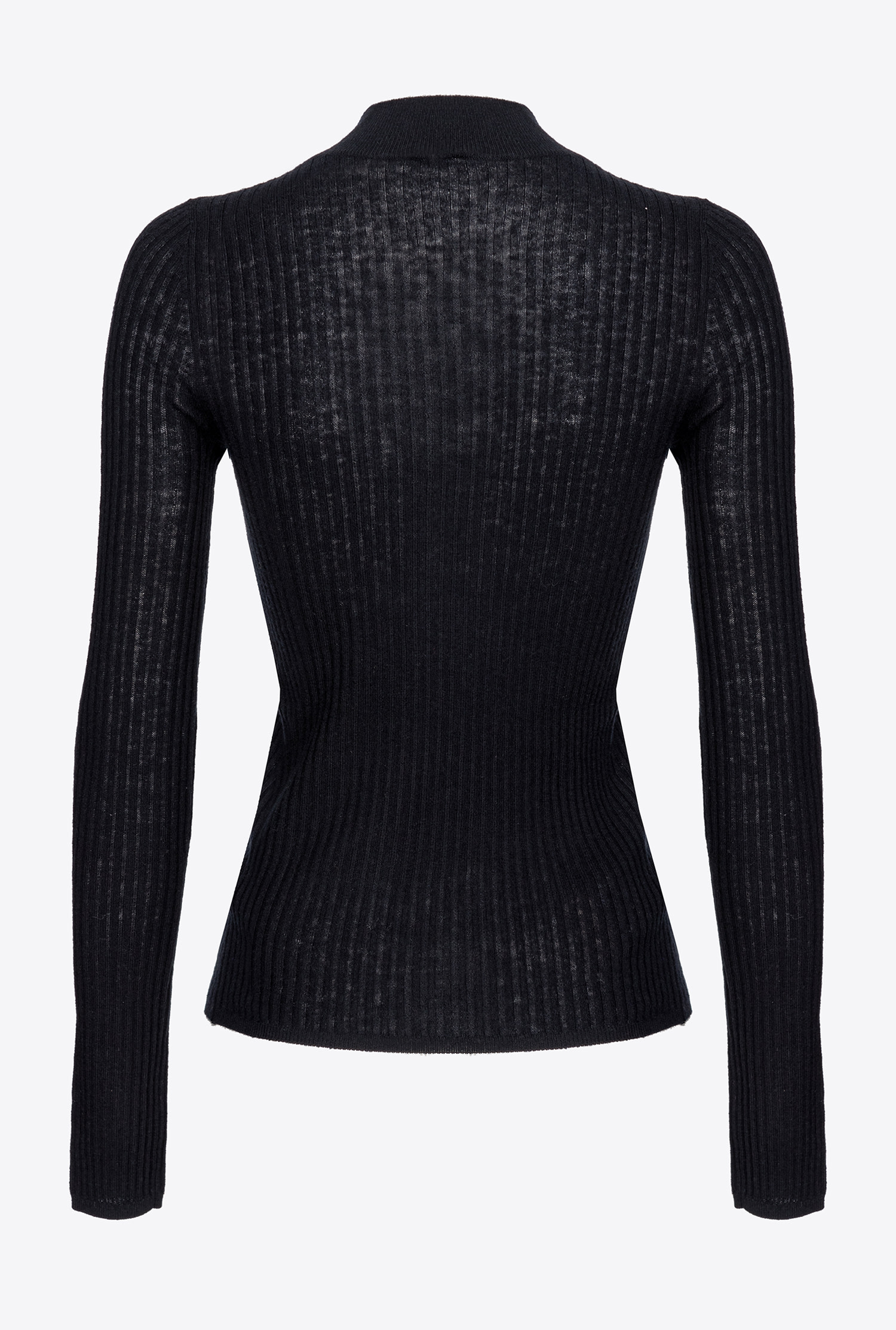 Ribbed mock-turtleneck sweater