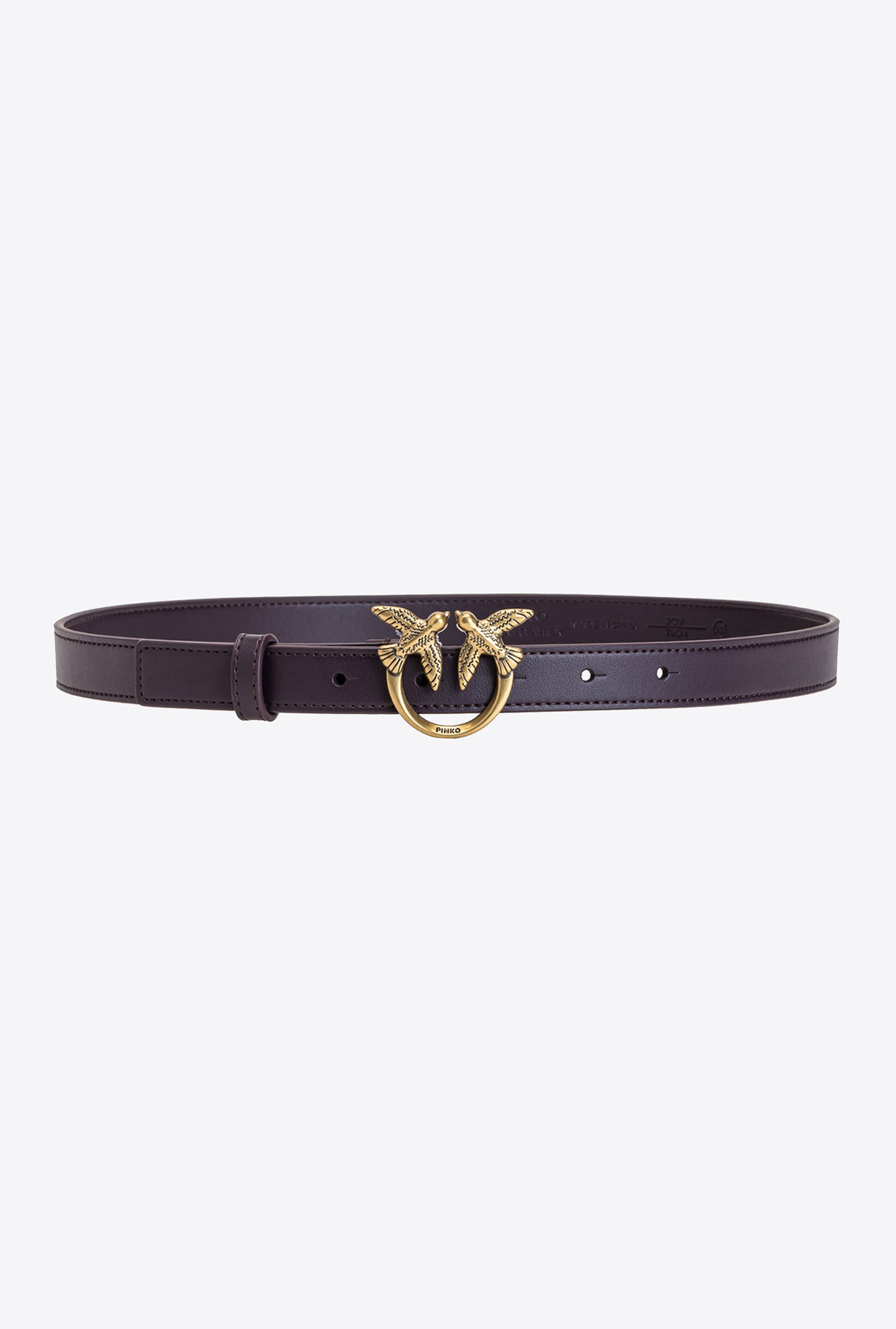 Love Birds thin leather belt