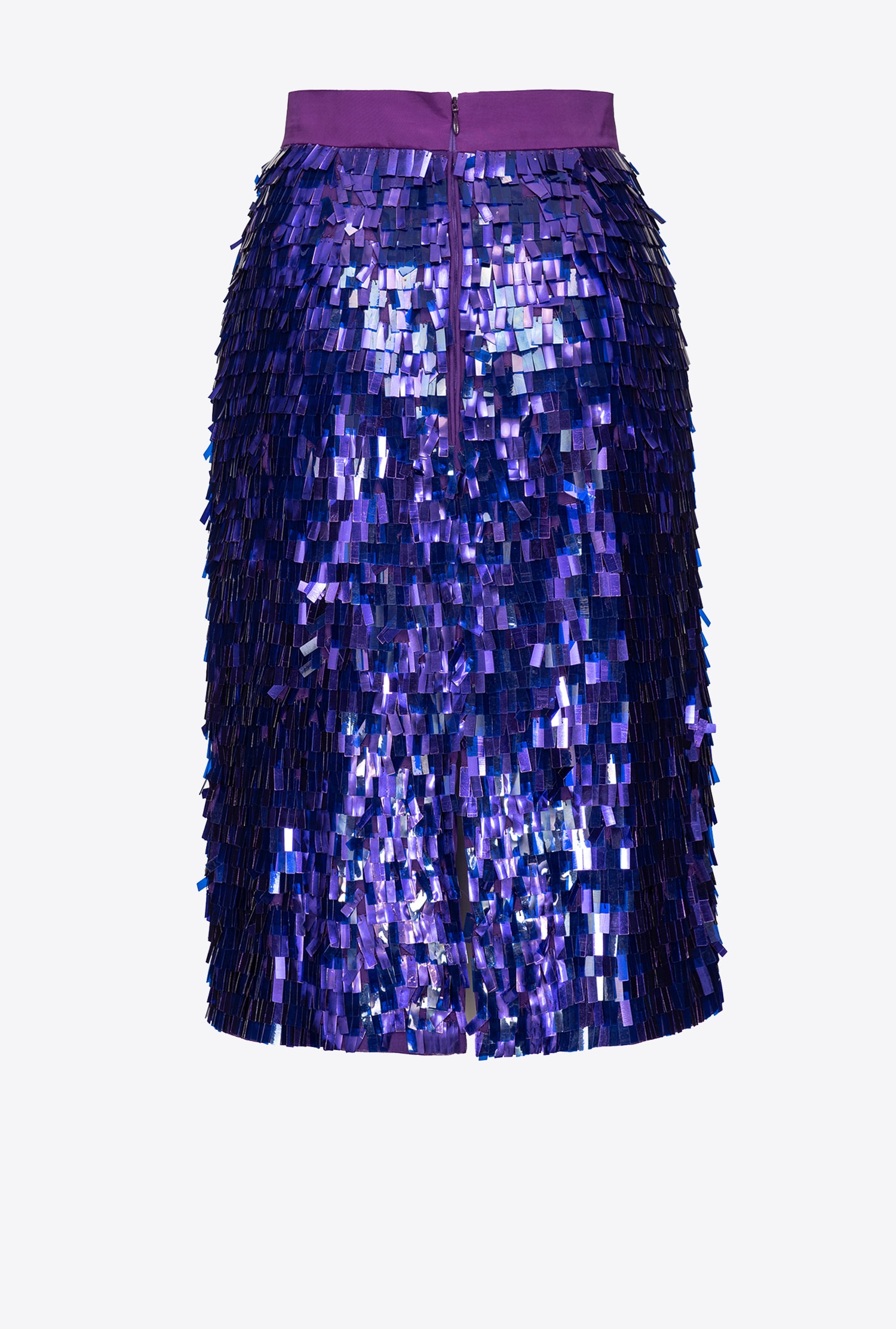Skirt with square-shaped sequins all over