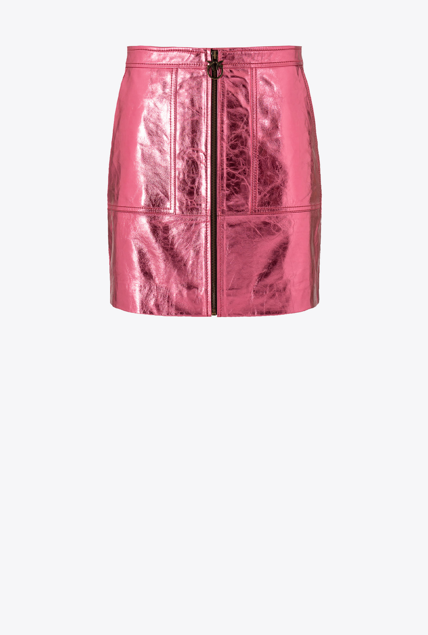 Laminated mini skirt