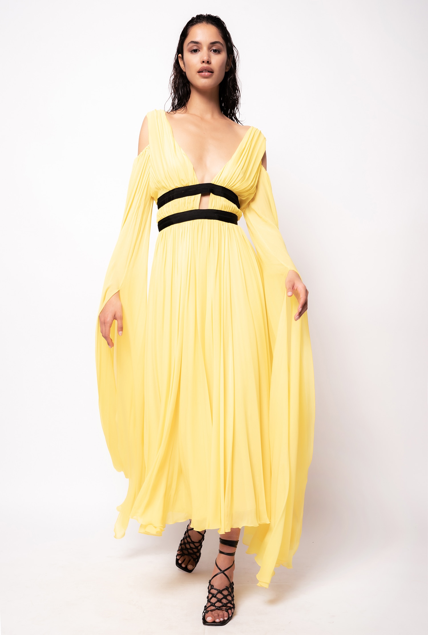 Off-the-shoulder midi dress